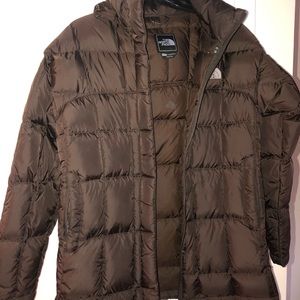 The North Face brown winter coat